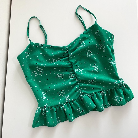 TOPSHOP Green Floral Cami - Picture 4 of 11